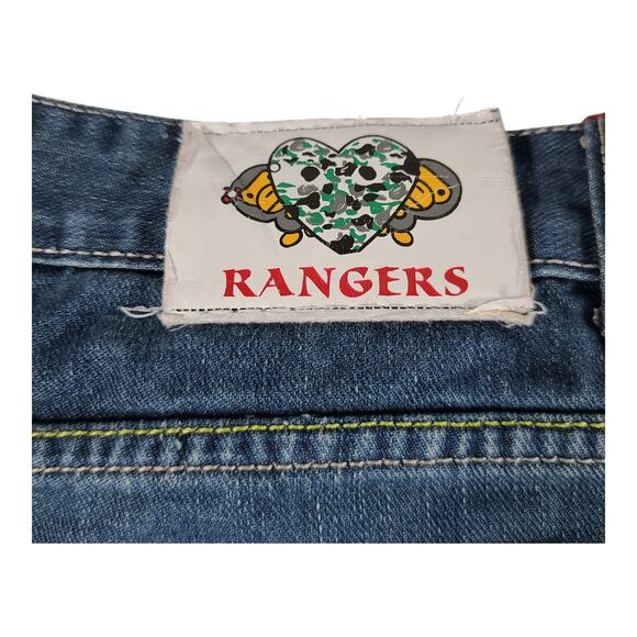 Rangers Blue Jeans Distressed Cuff or Not Unique 32 - Picture 5 of 5